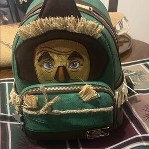 Loungefly Green and Brown Scarecrow Backpack